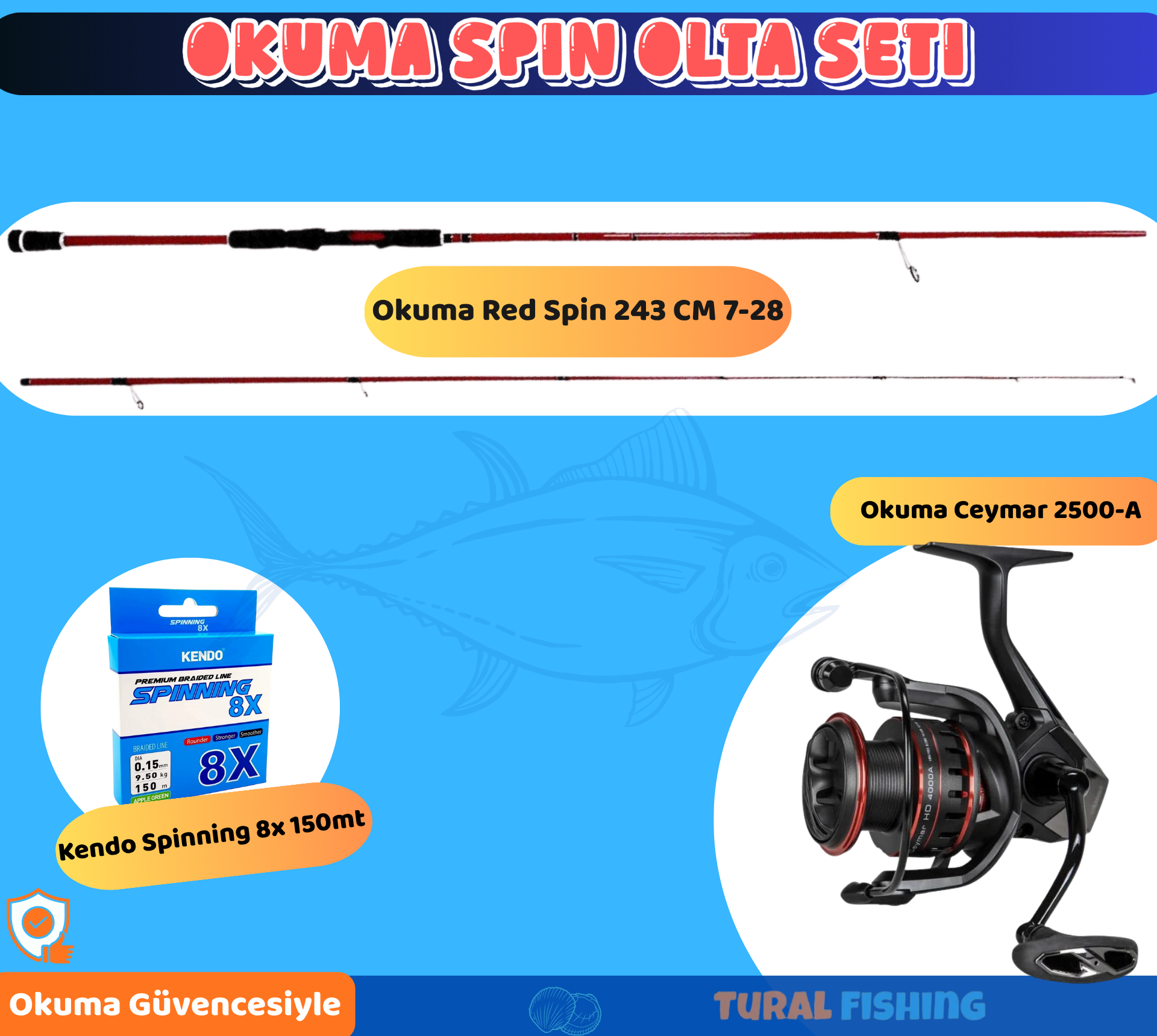 OKUMA RED SPIN & CEYMAR SPIN SETİ