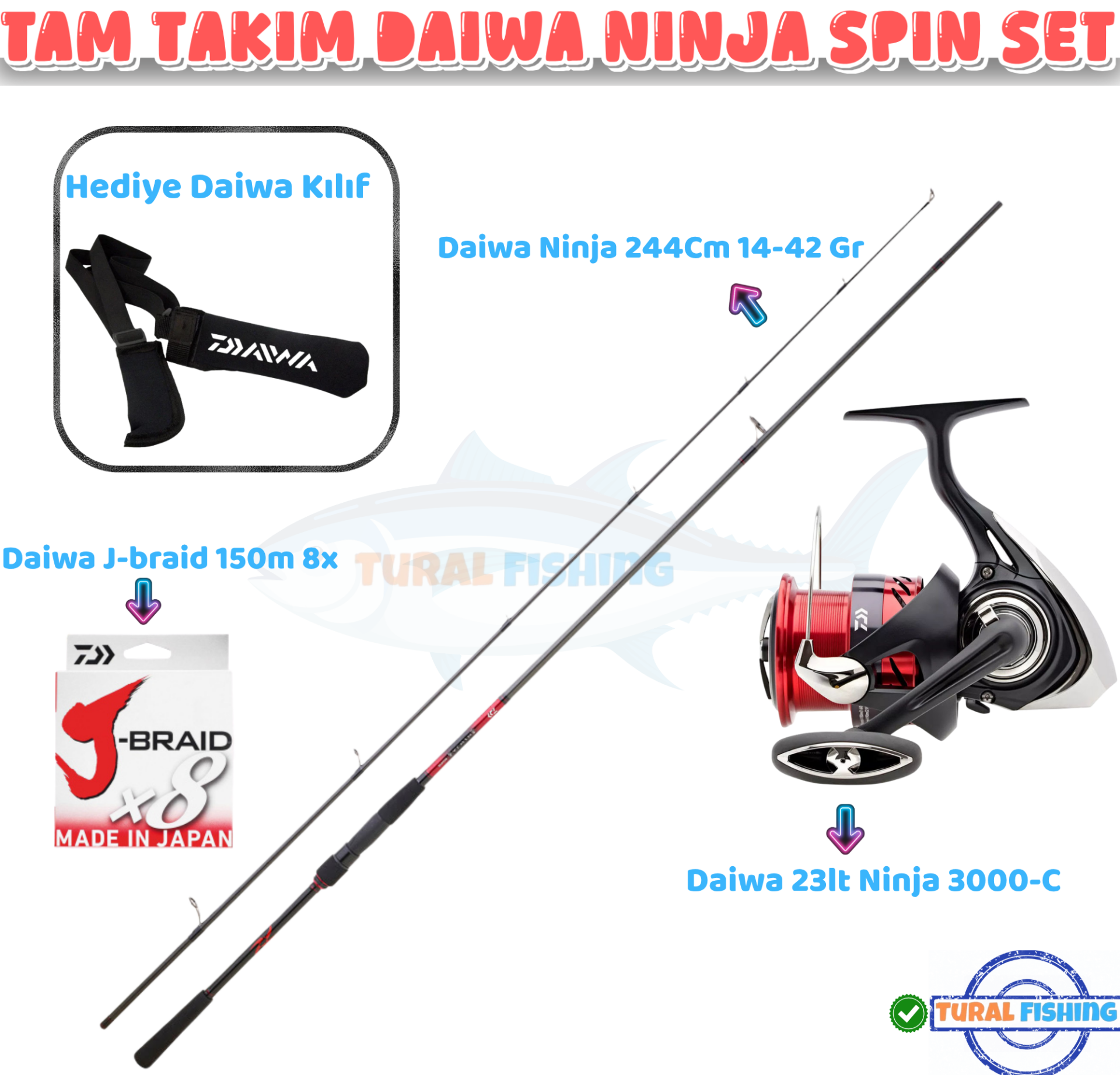 Tam Takım Daiwa Ninja Spin Set